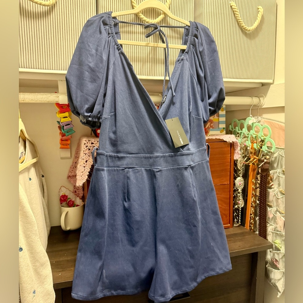 NWT Navy Fashion Nova Romper